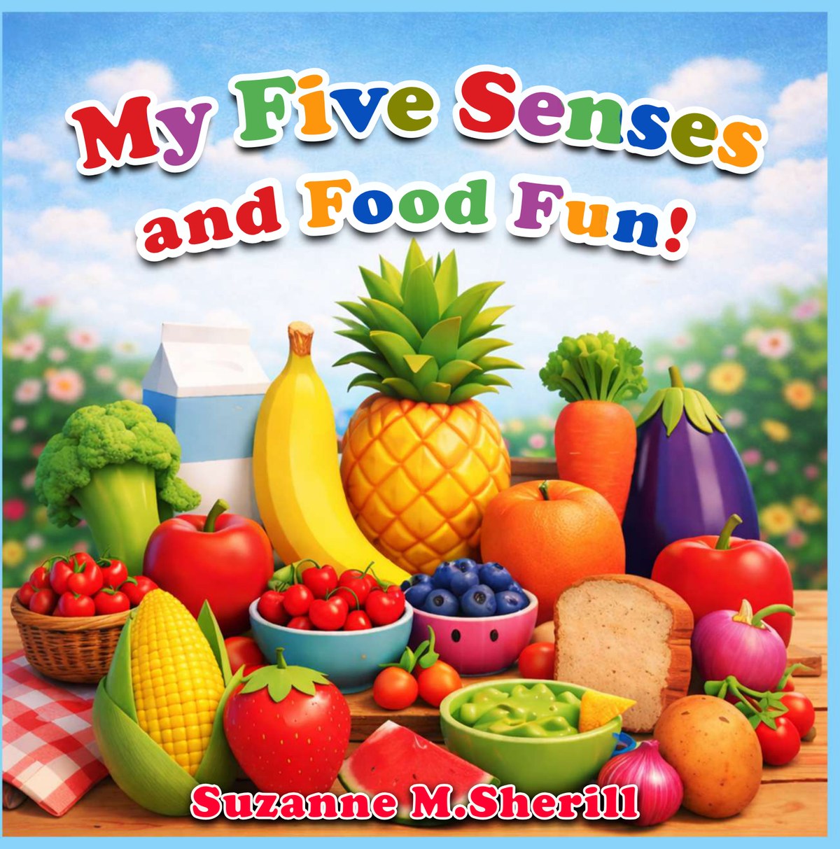 My Five Senses and Food Fun! front cover by Suzanne M. Sherill